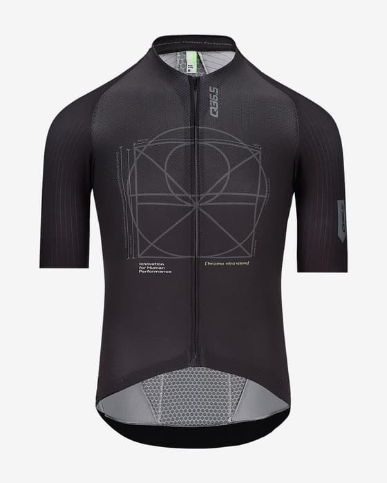 Maillot Q36.5 Gregarius Clima Vitruvian manches courtes noir clair