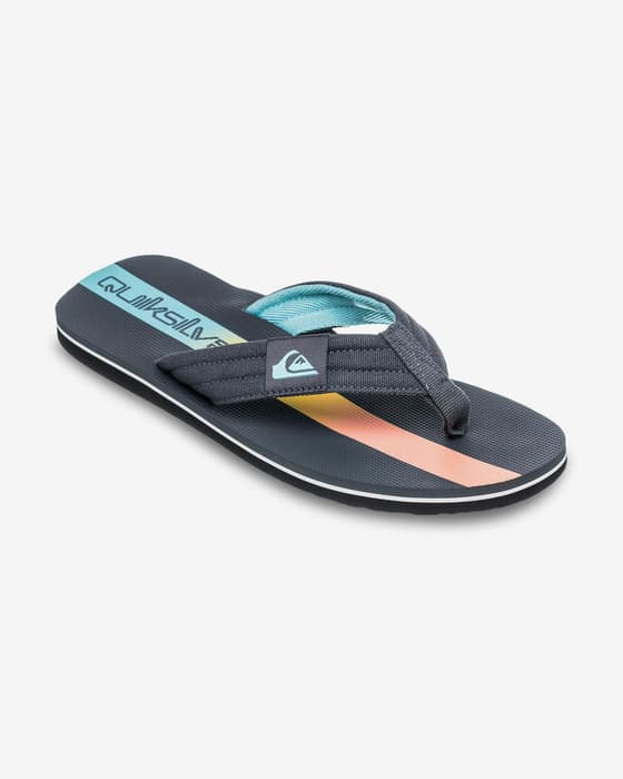 Chanclas Quiksilver Molokai Layback II gris oscuro azul naranja