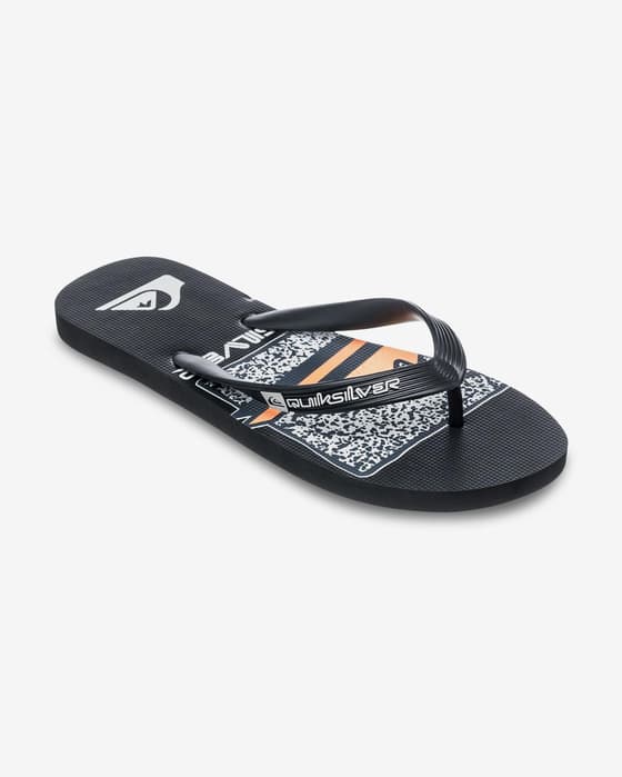 Chanclas Quiksilver Java Art negro naranja