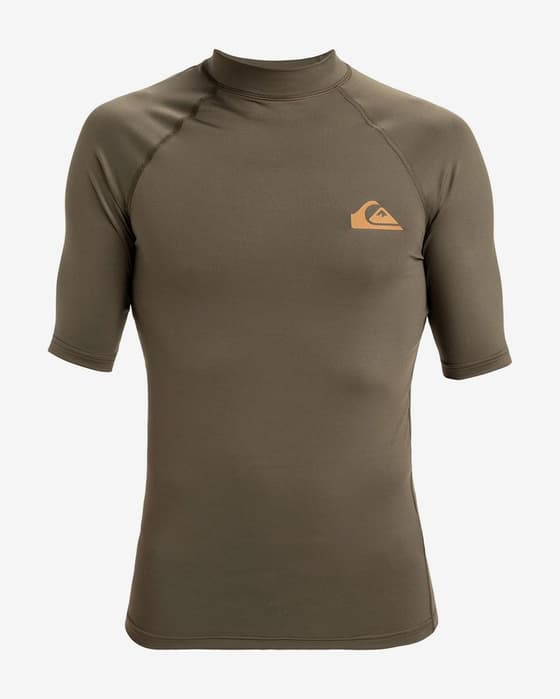Camiseta Quiksilver Everyday manga corta verde oliva naranja