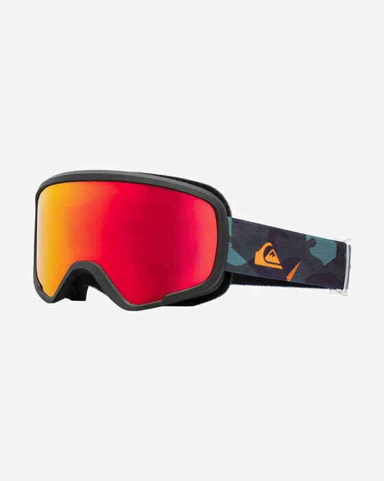 Quiksilver Shredder Goggles with Red Orange Mirrored Lenses Kids