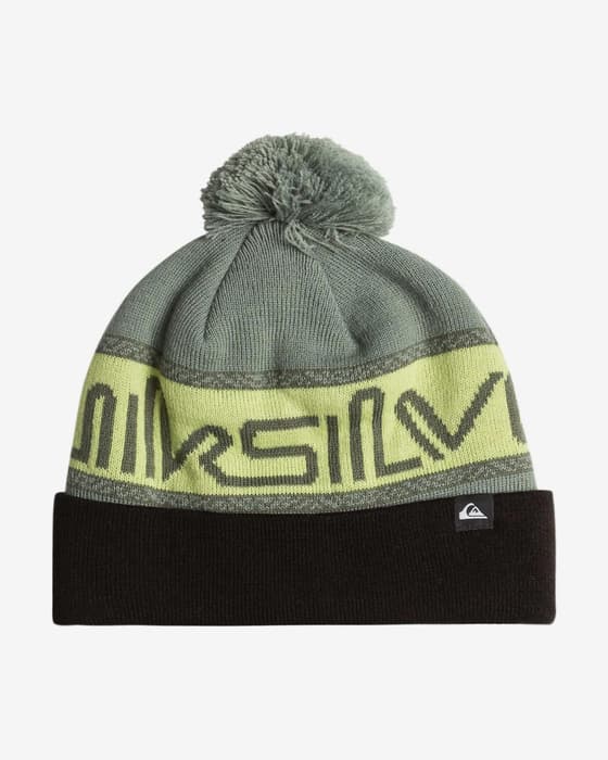 Gorro Quiksilver Summit verde claro negro