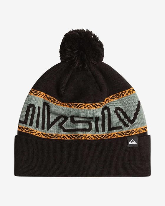 Gorro Quiksilver Summit negro oscuro verde