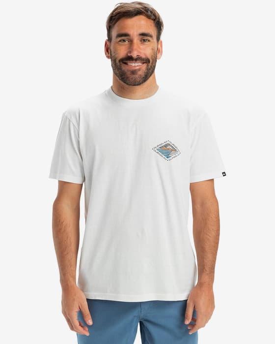 Camiseta Quiksilver EVO Future Islands manga corta blanco