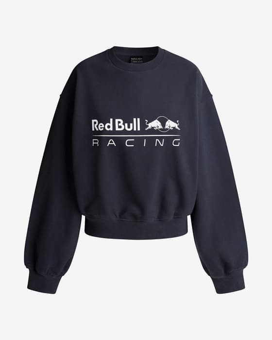 Sudadera Red Bull Racing x Pepe Jeans Logo Crew azul marino blanco mujer