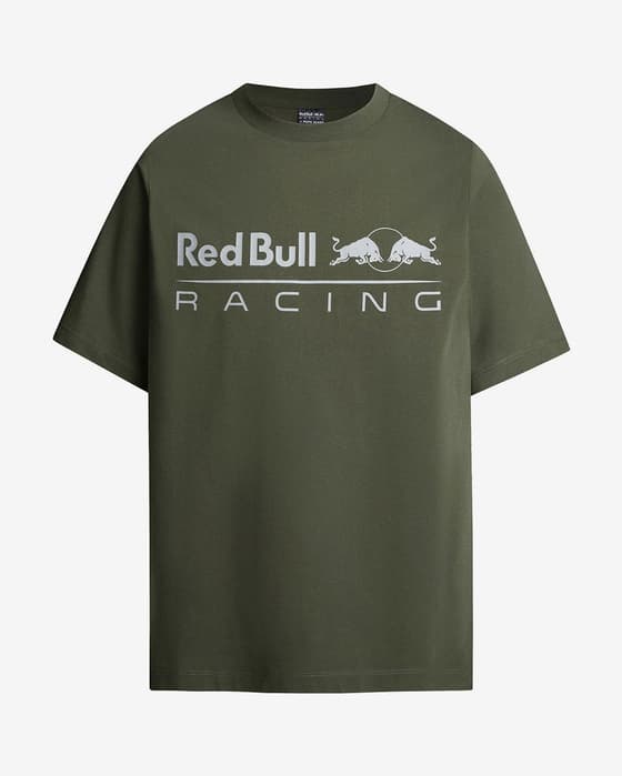 Camiseta Red Bull Racing x Pepe Jeans Logo manga corta verde oliva blanco