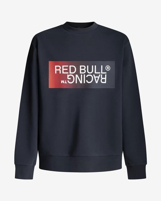 Sudadera Red Bull Racing x Pepe Jeans Ombré Logo Crew azul marino rojo