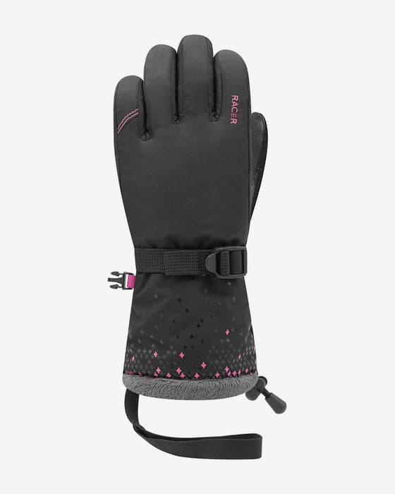 Guantes Racer Aurore 9 negro rosa