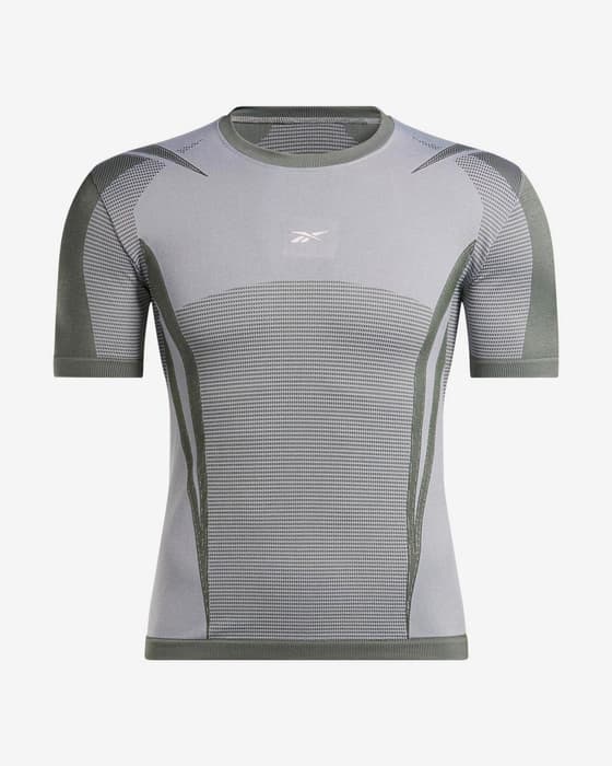 Camiseta Reebok Lab Tech manga corta gris blanco