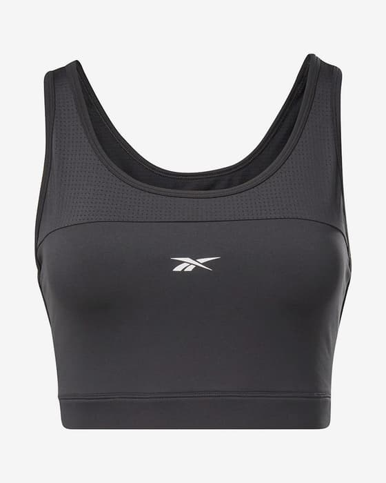 Soutien-gorge Reebok Workout Ready Mesh manche courte noir femme