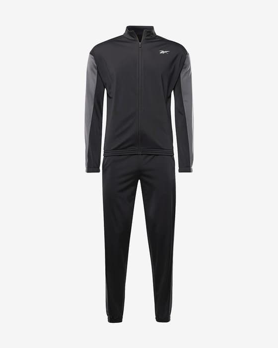 Reebok Workout Ready Tricot Tracksuit Black Grey