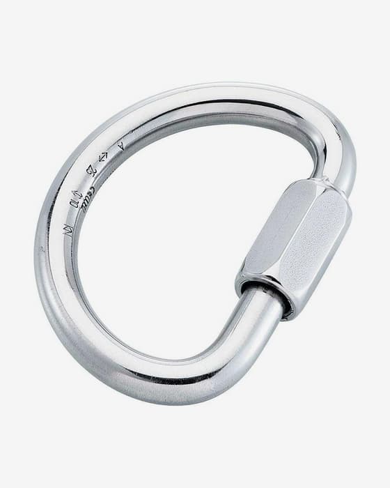 Mosquetón maillón Rock Empire Semicircular Zincado 10 mm gris plateado