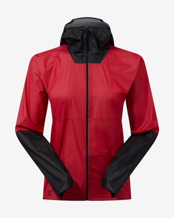 Giacca con cappuccio Berghaus MTN Guide Hyper LT rosso nero donna