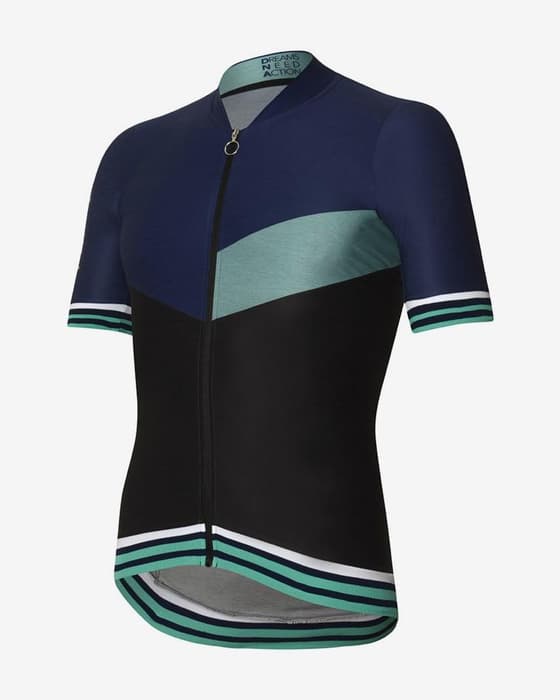 Maillot rh+ Jonny Mole Gravel manche courte bleu foncé