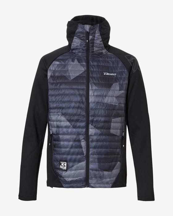 Chaqueta con capucha Rehall FORCE-R negro gris