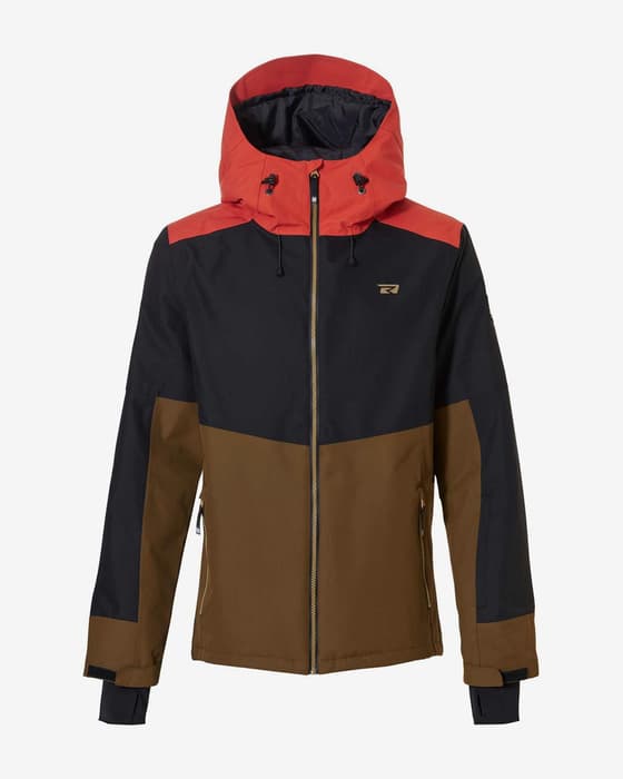 Chaqueta con capucha Rehall DRAGO-R negro marrón rojo