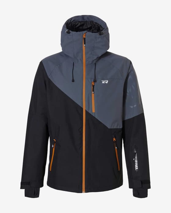 Chaqueta con capucha Rehall DICK-R gris negro