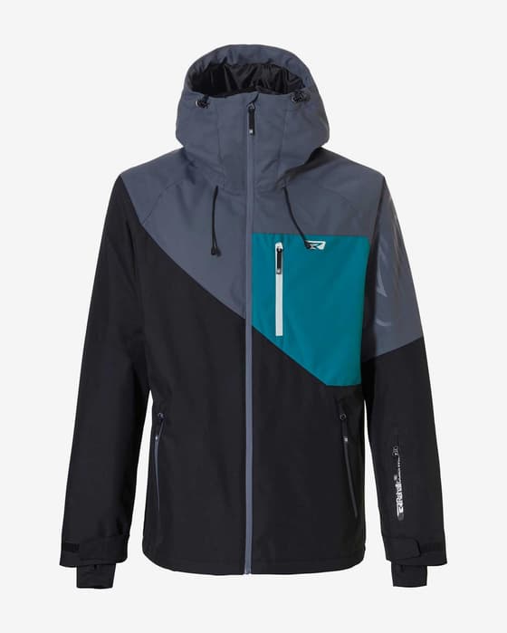 Chaqueta con capucha Rehall DICK-R negro gris azul