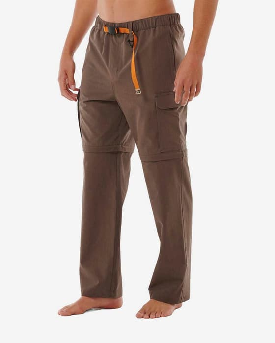 Pantalón largo Rip Curl Search Zip Off marrón