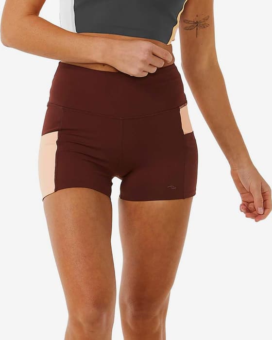 Malla corta Rip Curl Run Swim Surf Revival rojo rosa mujer