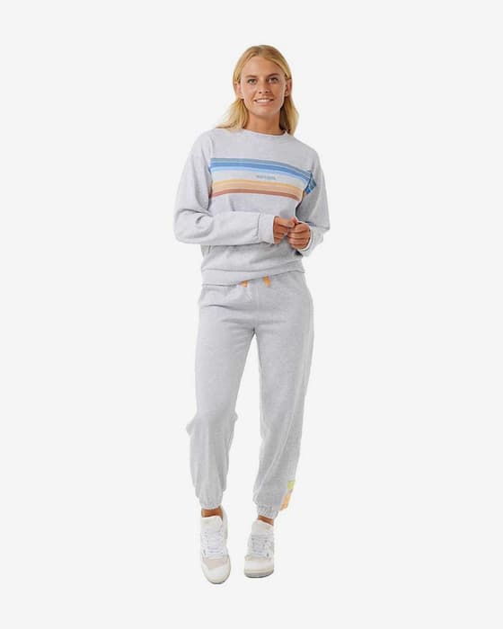 Pantalón largo Rip Curl High Tide Track gris claro mujer