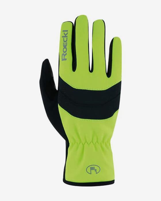 Guanti lunghi Roeckl Raiano Windproof GORE-TEX INFINIUM™ giallo nero