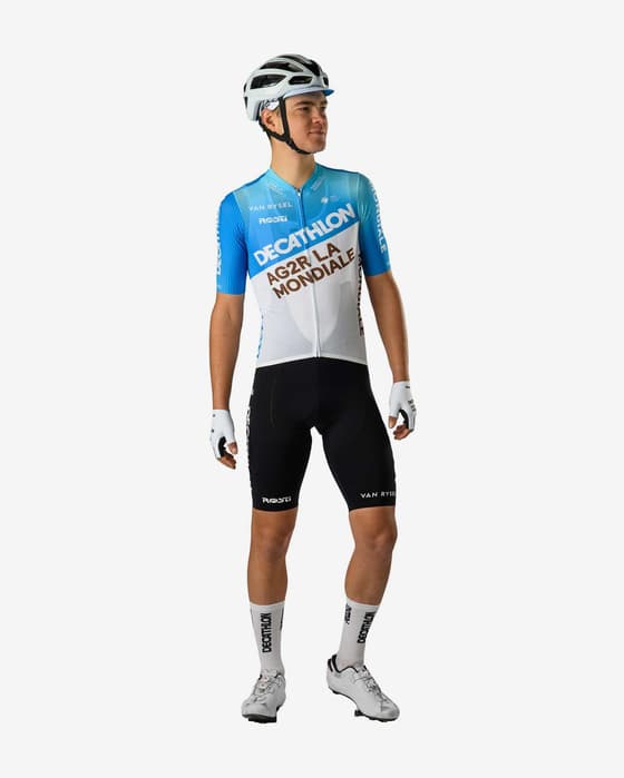 Maillot Decathlon-AG2R La Mondiale manche courte bleu blanc