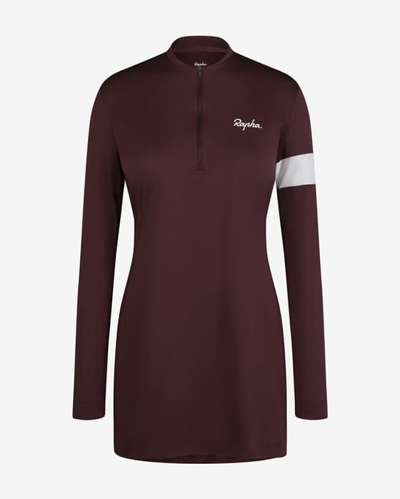Maillot Rapha Long manga larga granate mujer