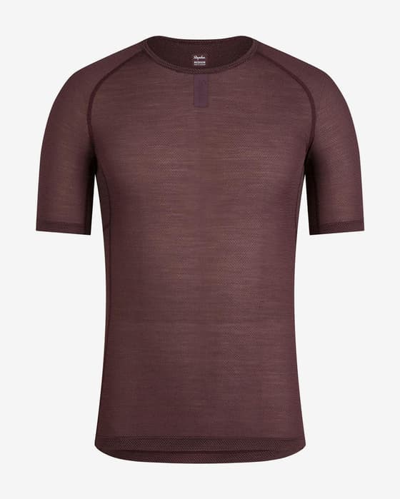 Camiseta Rapha Merino Lightweight manga corta morado