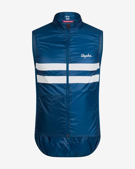 Chaleco Rapha Brevet azul marino blanco