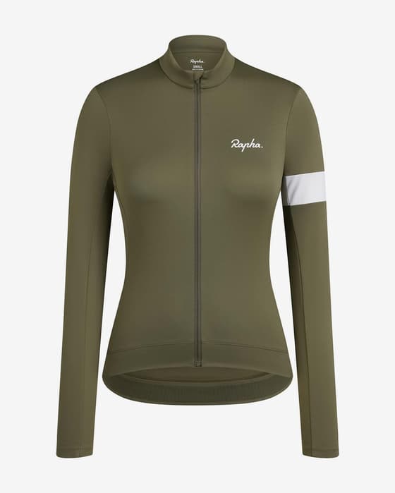 Maillot Rapha Core Thermal manga larga verde oscuro mujer