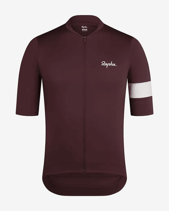 Maillot Rapha Core manga corta granate