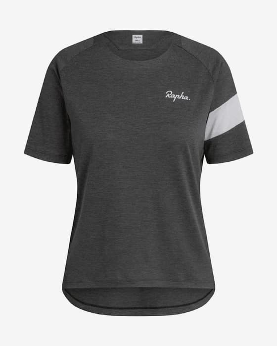 Camiseta Rapha Trail Technical manga corta grisáceo mujer