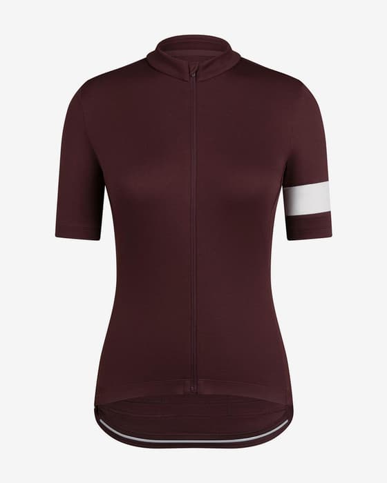 Maillot Rapha Classic II manga corta granate mujer