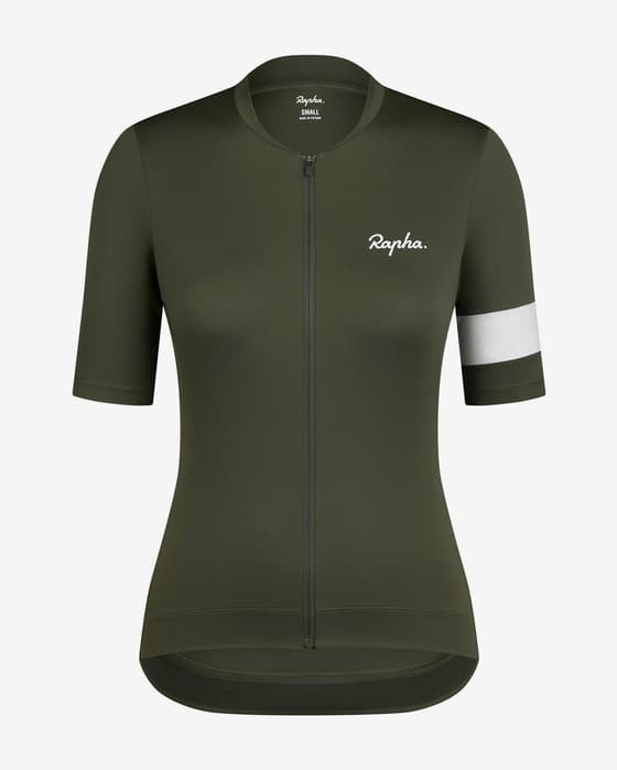 Maillot Rapha Core manga corta verde oscuro mujer