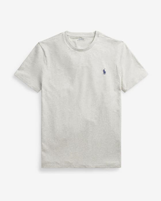 Camiseta Ralph Lauren Custom Slim Fit manga corta gris azul