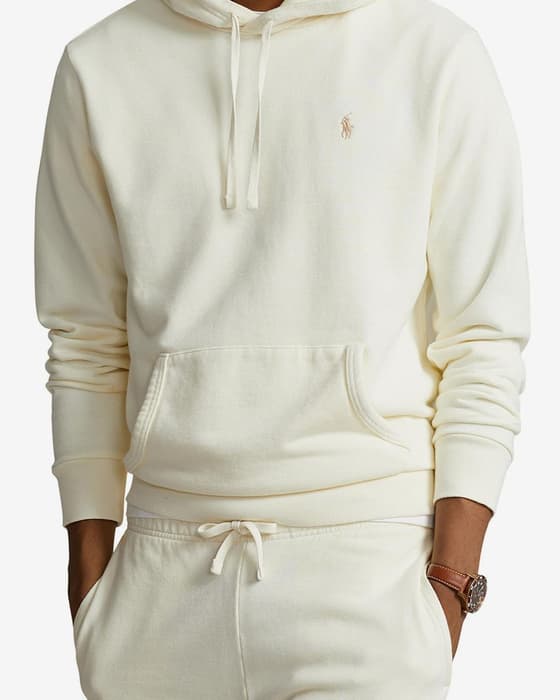 Sudadera con capucha Ralph Lauren algodón blanco marrón