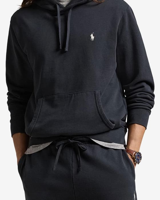 Sudadera con capucha Ralph Lauren algodón negro blanco