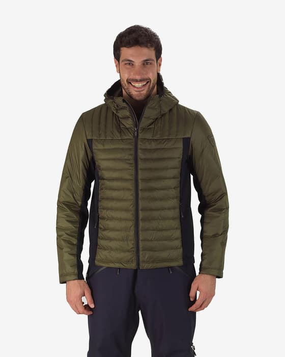 Chaqueta con capucha Rossignol SKPR Hybrid Light PrimaLoft verde kaki