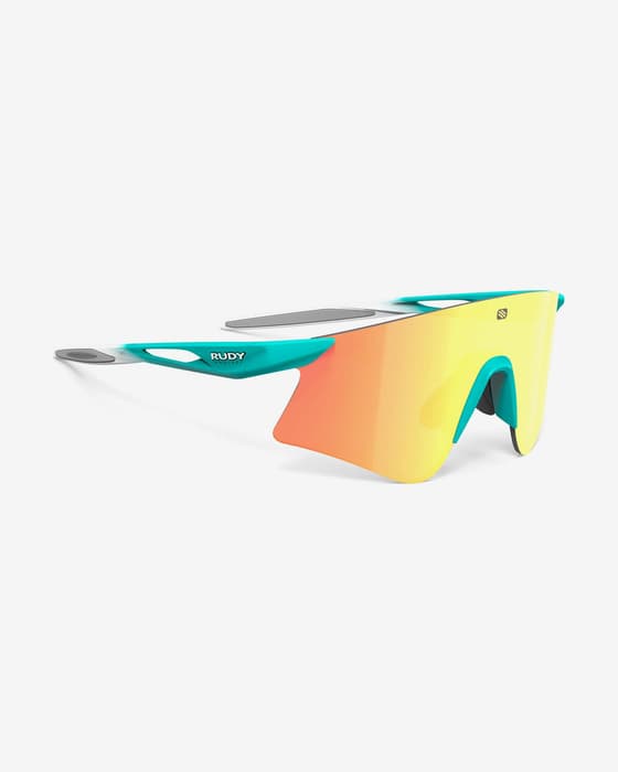 Gafas Rudy Project Astral verde azulado lente RP Optics Multilaser naranja