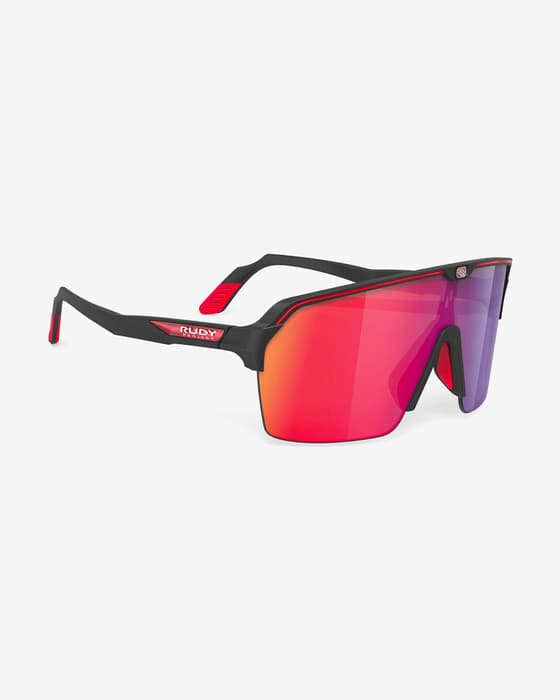 Lunettes Rudy Project Spinshield Air noir mat rouge avec verres RP Optics Multilaser rouge