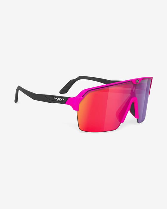 Gafas Rudy Project Spinshield Air rosa fluor negro con lentes RP Optics Multilaser rojo