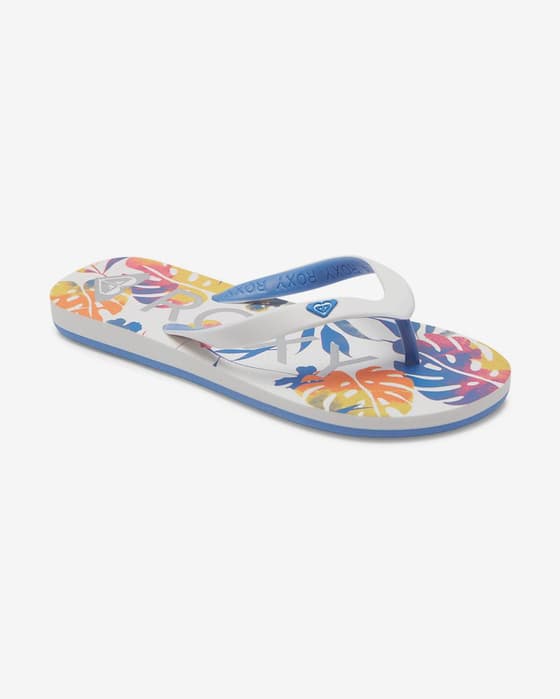 Chanclas Roxy Tahiti blanco azul infantil