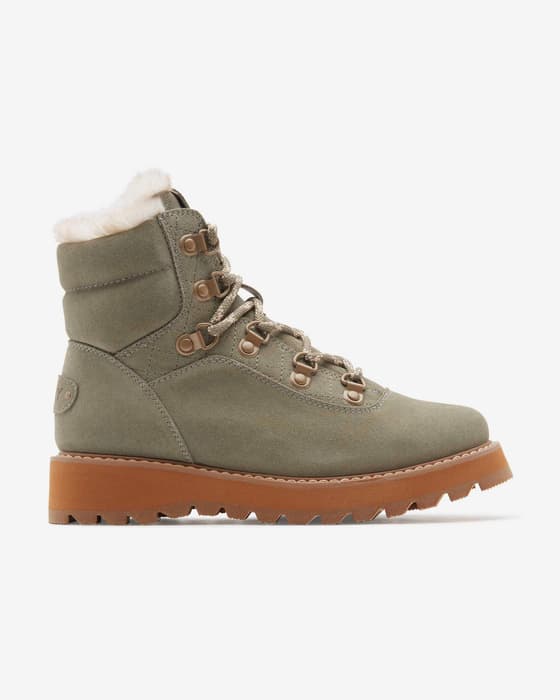 Botas Roxy Bradie verde claro castanho mulher