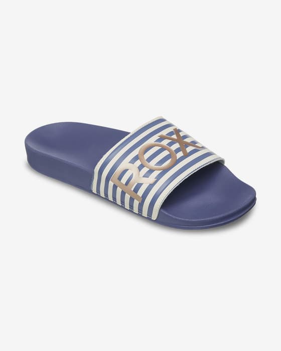 Chanclas Roxy Slippy azul blanco mujer