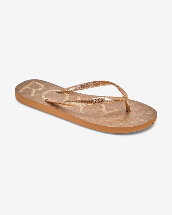 Chanclas Roxy Viva Sparkle marrón gris mujer