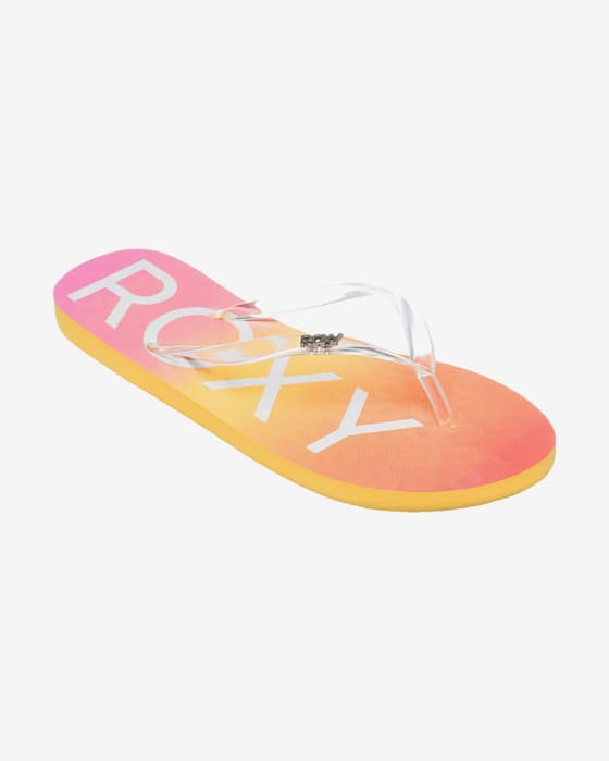 Tongs Roxy Viva Jelly jaune orange rose femme