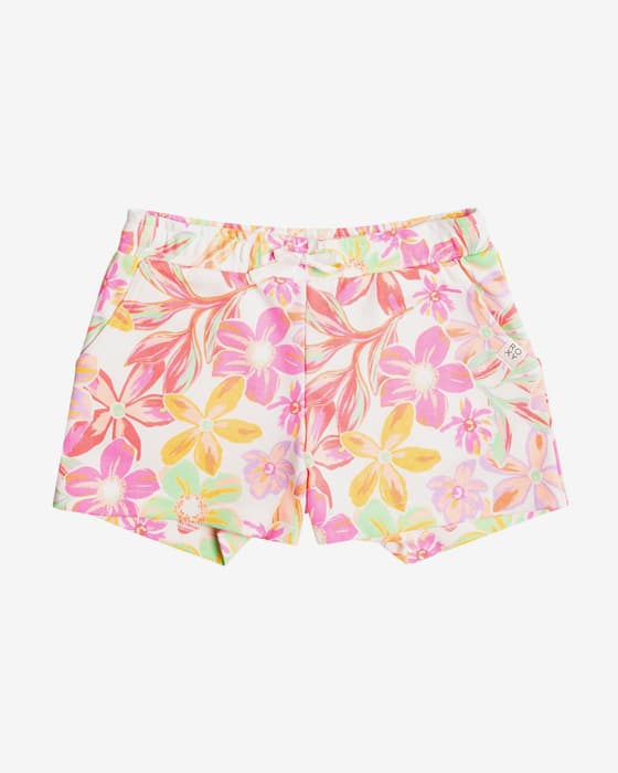 Pantalón corto Roxy Twenty Five Miles rosa blanco infantil