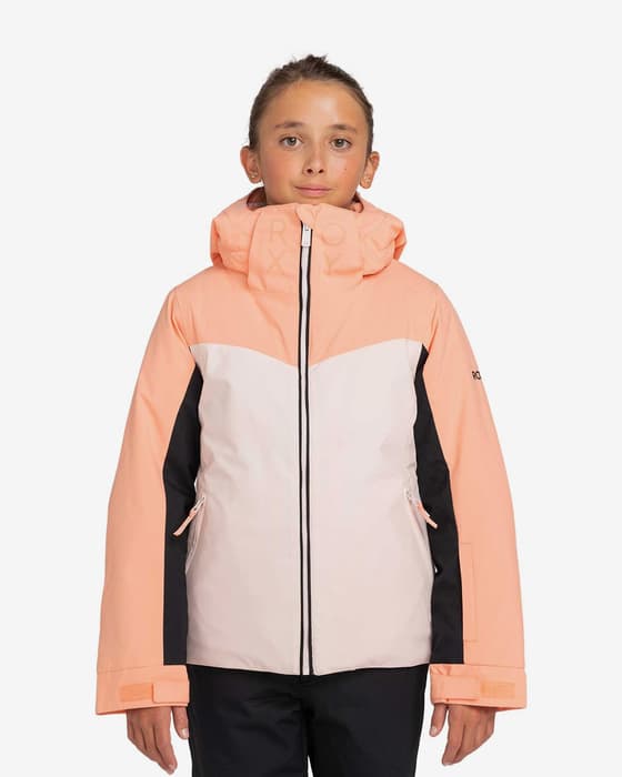 Chaqueta con capucha Roxy Free Jet naranja oscuro infantil