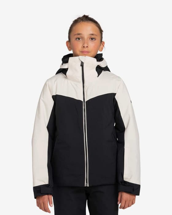 Chaqueta con capucha Roxy Free Jet negro mate blanco infantil
